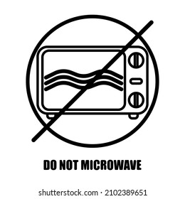 Las inscripciones de seguridad del horno microondas aisladas en fondo blanco. Advertencia de icono para el software de cocina con estilo de tinta. Diseño de ilustración vectorial.