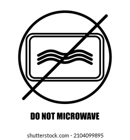 Microwave oven safe inscriptions isolated on white background. Icon warning for cookware in ink style. Vector illustration design.