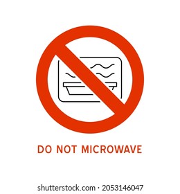 Microwave oven safe vector outline icon. Wave Cooking line logo.  Reheat meal  kitchen pictogram. Instructions for packaging food products. Isolated elements.