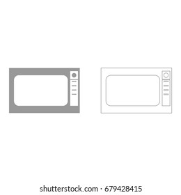 Microwave oven  set  icon .