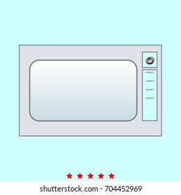 Microwave oven  set  icon .