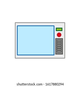 microwave oven shaped vector icon