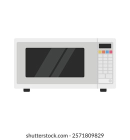 Microwave oven simple flat vector and clip art design