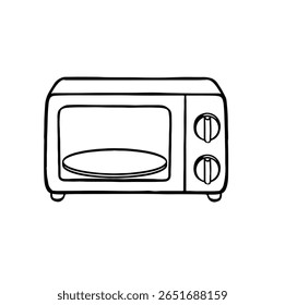 vetor de linha de símbolo de forno de micro-ondas