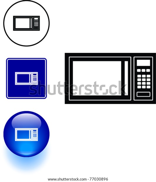 Microwave Oven Symbol Sign Button Stock Vector (Royalty Free) 77030896