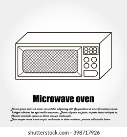 microwave oven vector design