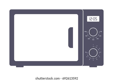 microwave oven vector flat illustration on white background