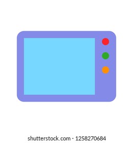 Microwave oven vector, grocery store related flat design icon