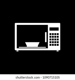A microwave oven vector icon