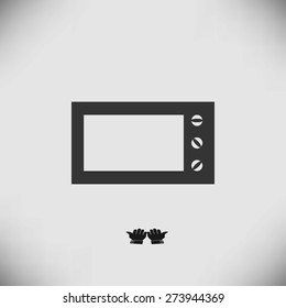 Microwave oven vector icon