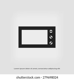 Microwave oven vector icon