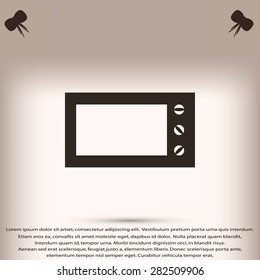 Microwave oven vector icon