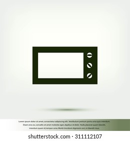 Microwave oven vector icon