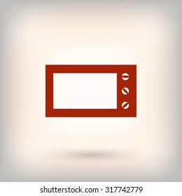 Microwave oven vector icon