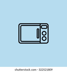 Microwave oven vector icon