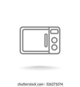 Microwave oven vector icon