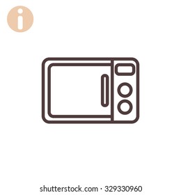 Microwave oven vector icon