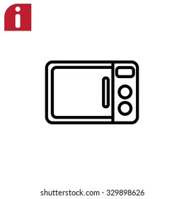 Microwave oven vector icon