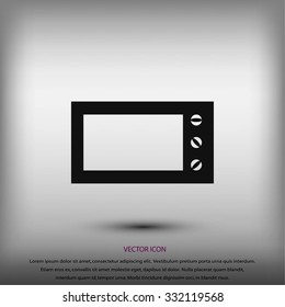 Microwave oven vector icon