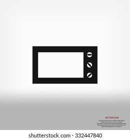 Microwave oven vector icon