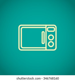 Microwave oven vector icon