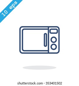 Microwave oven vector icon