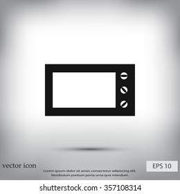 Microwave oven vector icon
