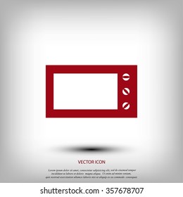 Microwave oven vector icon