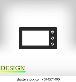 Microwave oven vector icon