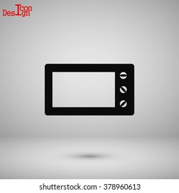 Microwave oven vector icon