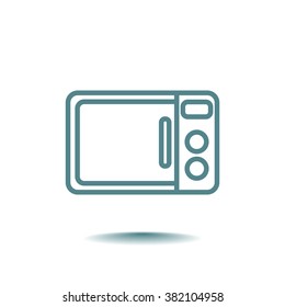 Microwave oven vector icon