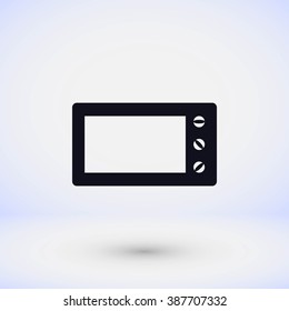 Microwave oven vector icon