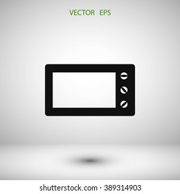 Microwave oven vector icon