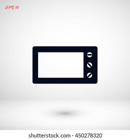 Microwave oven vector icon