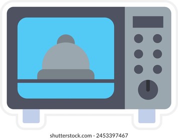 Icono de Vector de horno de microondas. Se puede utilizar para la impresión, aplicaciones móviles y de Web.