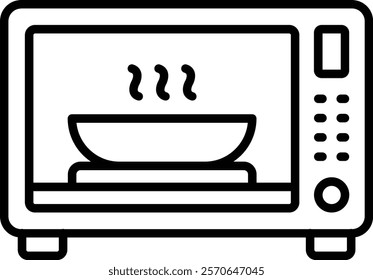 Microwave Oven vector icon. Can be used for printing, mobile and web applications.