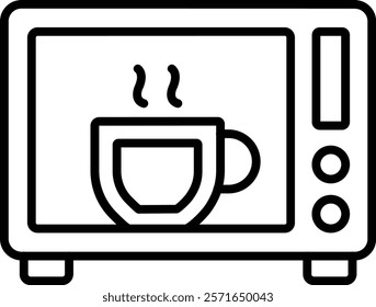 Microwave Oven vector icon. Can be used for printing, mobile and web applications.