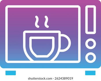 Ícone de vetor de forno de micro-ondas. Pode ser usado para impressão, aplicativos móveis e da Web.