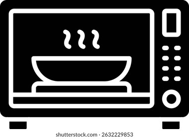 Ícone de vetor de forno de micro-ondas. Pode ser usado para impressão, aplicativos móveis e da Web.