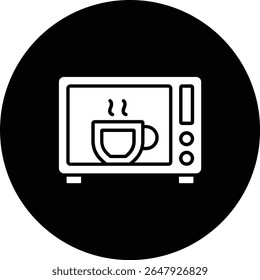 Ícone de vetor de forno de micro-ondas. Pode ser usado para impressão, aplicativos móveis e da Web.