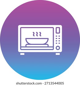Icono de Vector del horno de microondas. Se puede utilizar para aplicaciones de impresión, móviles y de Web.
