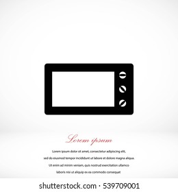 Microwave oven vector icon, flat design best vector icon