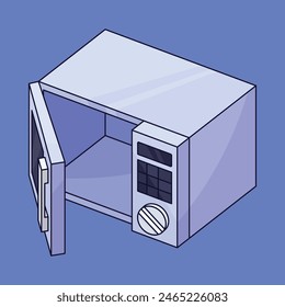 Icono de horno de microondas. Icono de Vector de horno de microondas. Ilustración de horno de horno de cocina ilustración Vector