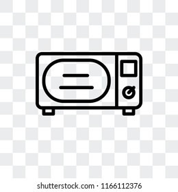 Microwave oven vector icon isolated on transparent background, Microwave oven logo concept