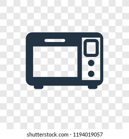 Microwave oven vector icon isolated on transparent background, Microwave oven transparency logo concept