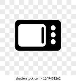 Microwave oven vector icon on transparent background, Microwave oven icon