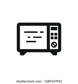 microwave oven vector icon on white background