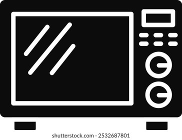 Ícone Detalhado de Ilustração de Vetor de Forno de Micro-ondas