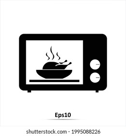 Microwave oven in vector illustration. Eps10