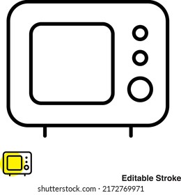 Microwave Oven Vector Line Icon